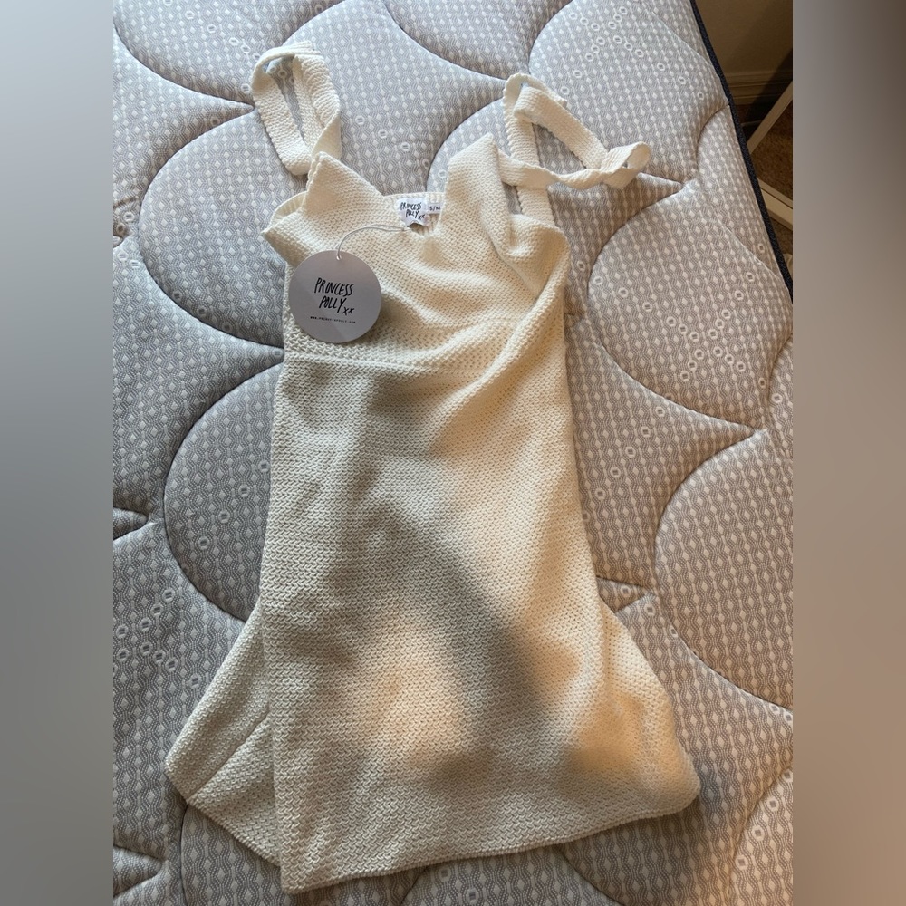 princess polly knit white mini dress